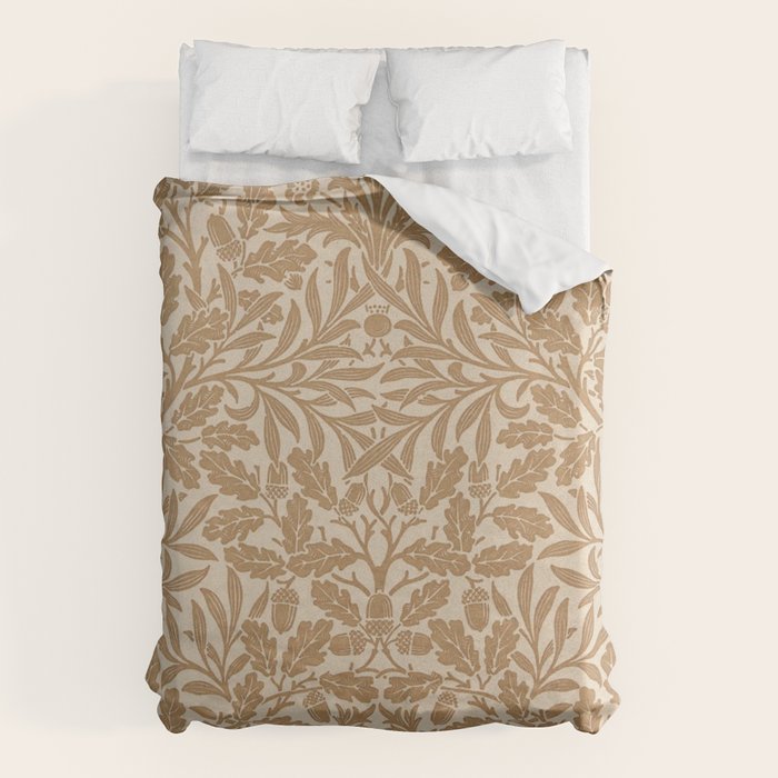 William Morris Acorn Pure Gilver Copper  Duvet Cover Gallery Image 1