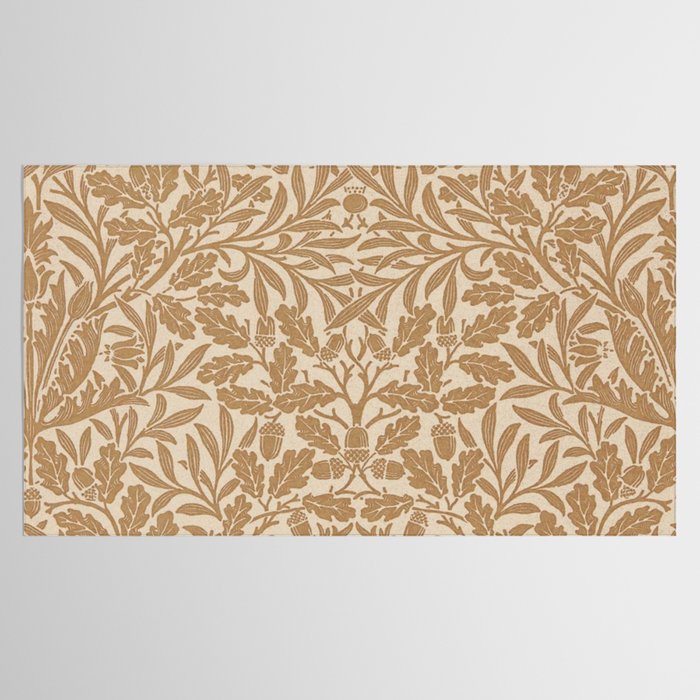 William Morris Acorn Pure Gilver Copper  Tablecloth Gallery Image 2