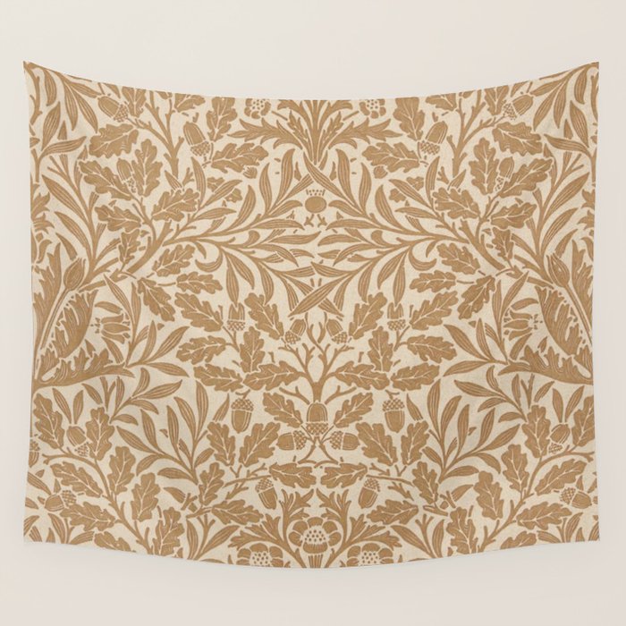 William Morris Acorn Pure Gilver Copper  Wall Tapestry Gallery Image 4