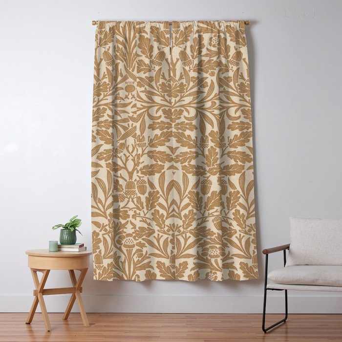 William Morris Acorn Pure Gilver Copper  Window Curtain Gallery Image 5