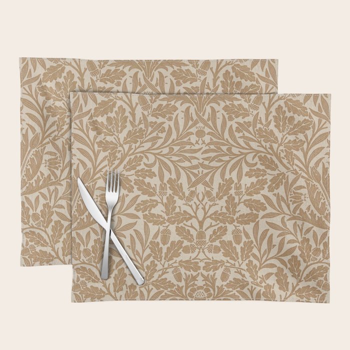 William Morris Acorn Pure Gilver Copper  Placemat Gallery Image 1