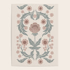 English Cottage Dusty Pink Posy Poster Gallery Image 4