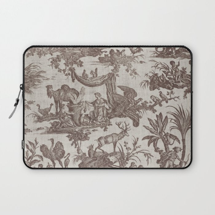 Antique 19th Century Exotic Animals French Tapestry Laptop Sleeve Gallery Image 1