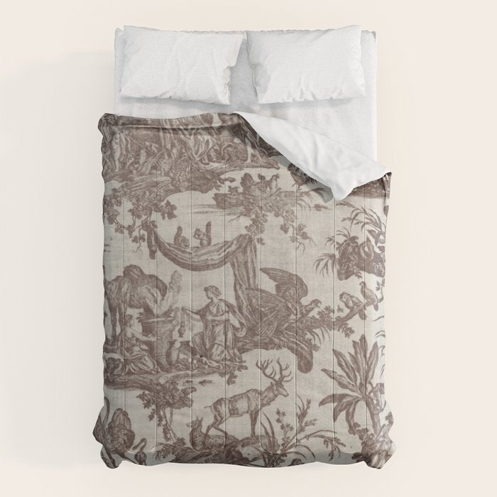 Antique 19th Century Exotic Animals French Tapestry Comforter Gallery Image 1