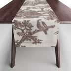 Antique 19th Century Exotic Animals French Tapestry Table Runner Gallery Image 1