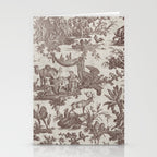 Antique 19th Century Exotic Animals French Tapestry Stationery Card Gallery Image 2