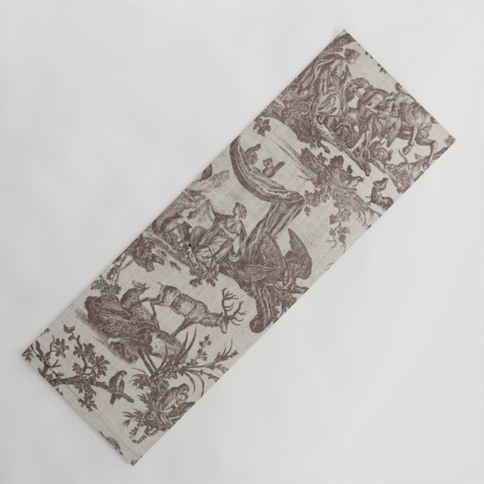 Antique 19th Century Exotic Animals French Tapestry Yoga Mat Gallery Image 1