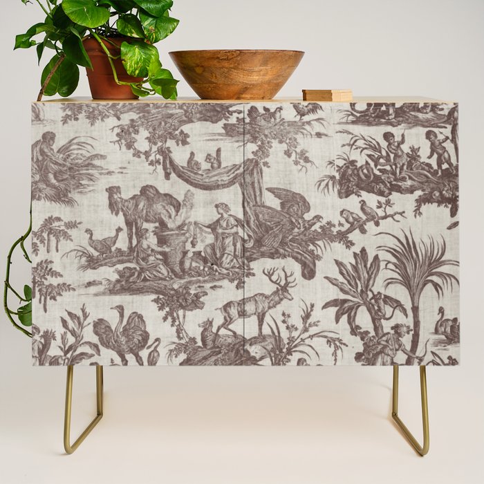 Antique 19th Century Exotic Animals French Tapestry Credenza Gallery Image 1