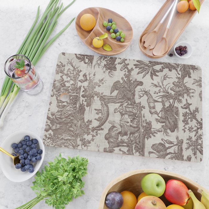 Antique 19th Century Exotic Animals French Tapestry Cutting Board Gallery Image 2