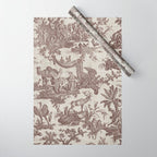 Antique 19th Century Exotic Animals French Tapestry Wrapping Paper Gallery Image 1