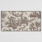 Antique 19th Century Exotic Animals French Tapestry Desk Mat Gallery Image 3
