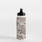 Antique 19th Century Exotic Animals French Tapestry Water Bottle Gallery Image 3