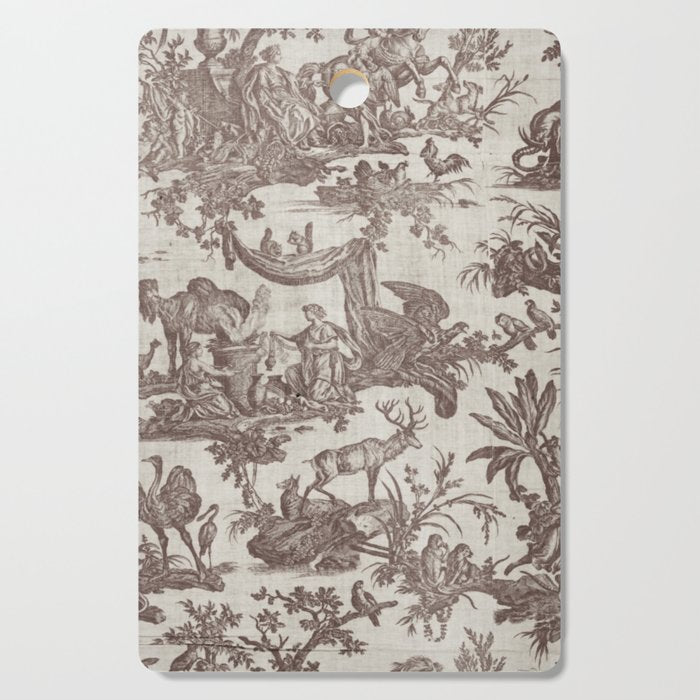 Antique 19th Century Exotic Animals French Tapestry Cutting Board Gallery Image 1
