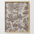 Antique 19th Century Exotic Animals French Tapestry Serving Tray Gallery Image 1