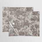 Antique 19th Century Exotic Animals French Tapestry Placemat Gallery Image 1
