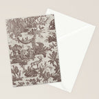 Antique 19th Century Exotic Animals French Tapestry Stationery Card Gallery Image 2