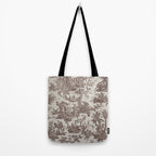 Antique 19th Century Exotic Animals French Tapestry Tote Bag Gallery Image 2