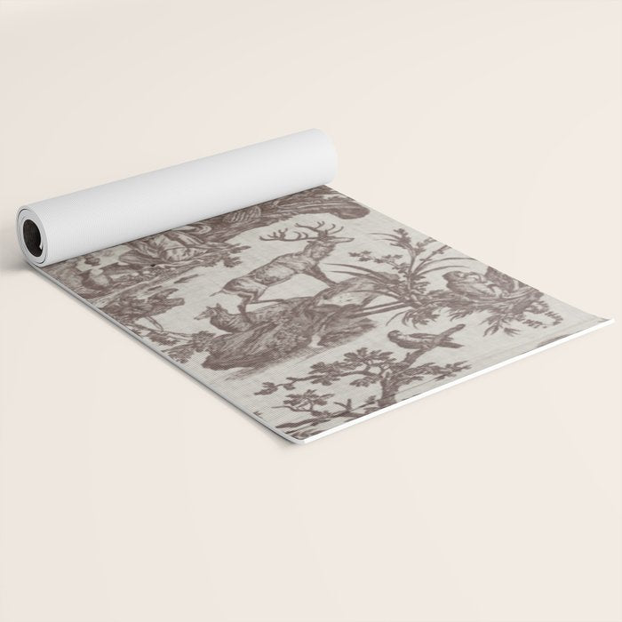 Antique 19th Century Exotic Animals French Tapestry Yoga Mat Gallery Image 2