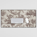 Antique 19th Century Exotic Animals French Tapestry Desk Mat Gallery Image 1