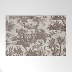 Antique 19th Century Exotic Animals French Tapestry Welcome Mat Gallery Image 1