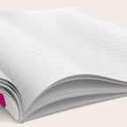 Retro Liquid Swirl Abstract Pattern in Y2K Hot Pink and White Notebook Gallery Image 2