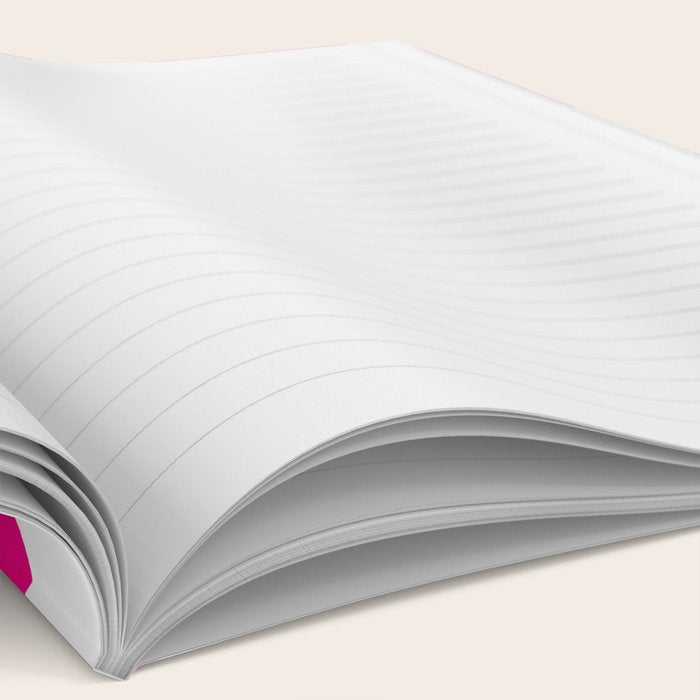 Retro Liquid Swirl Abstract Pattern in Y2K Hot Pink and White Notebook Gallery Image 2