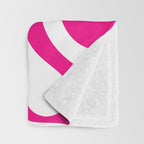 Retro Liquid Swirl Abstract Pattern in Y2K Hot Pink and White Throw Blanket Gallery Image 3