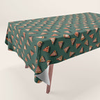 Pizza Party Pattern - Floating Pizza Slices on Teal Tablecloth Gallery Image 1