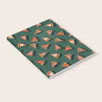 Pizza Party Pattern - Floating Pizza Slices on Teal Notebook Gallery Image 2