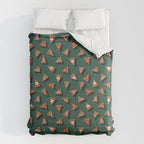 Pizza Party Pattern - Floating Pizza Slices on Teal Comforter Gallery Image 6