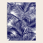 Modern blue white tropical palm trees pattern Poster Gallery Image 4