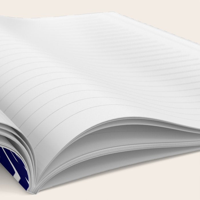 Modern blue white tropical palm trees pattern Notebook Gallery Image 2