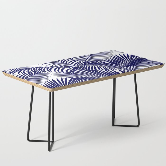 Modern blue white tropical palm trees pattern Coffee Table Gallery Image 1