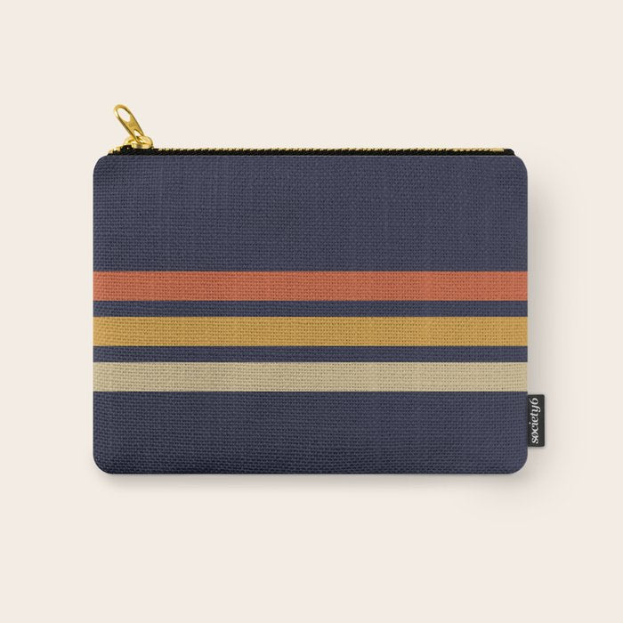Vintage Retro Stripes Carry All Pouch Gallery Image 1