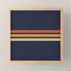 Vintage Retro Stripes Mini Art Print Gallery Image 1
