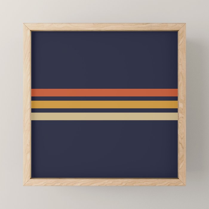 Vintage Retro Stripes Mini Art Print Gallery Image 1