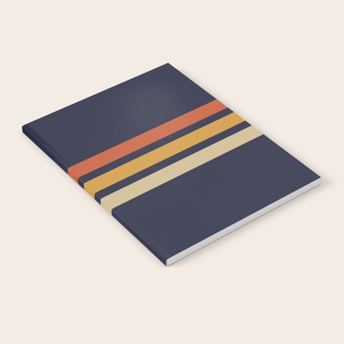 Vintage Retro Stripes Notebook Gallery Image 2