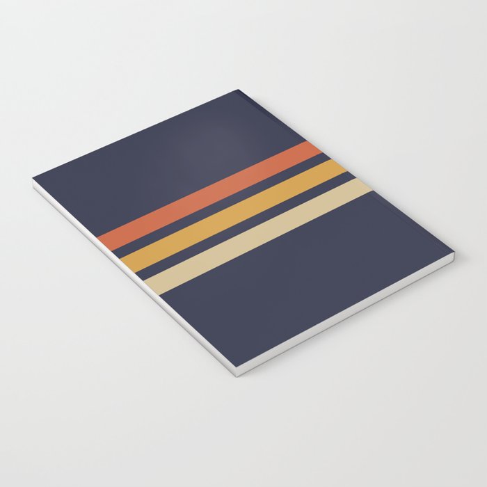 Vintage Retro Stripes Notebook Gallery Image 3