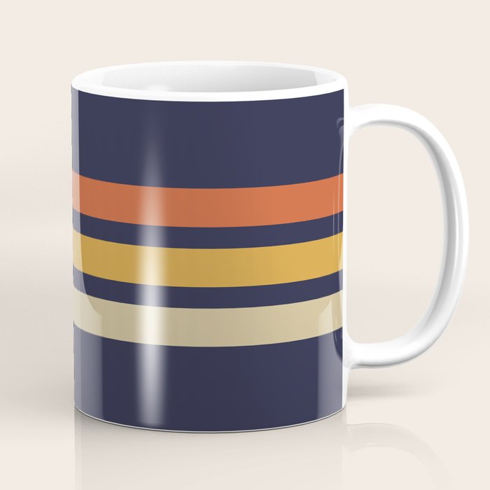 Vintage Retro Stripes Coffee Mug Gallery Image 1