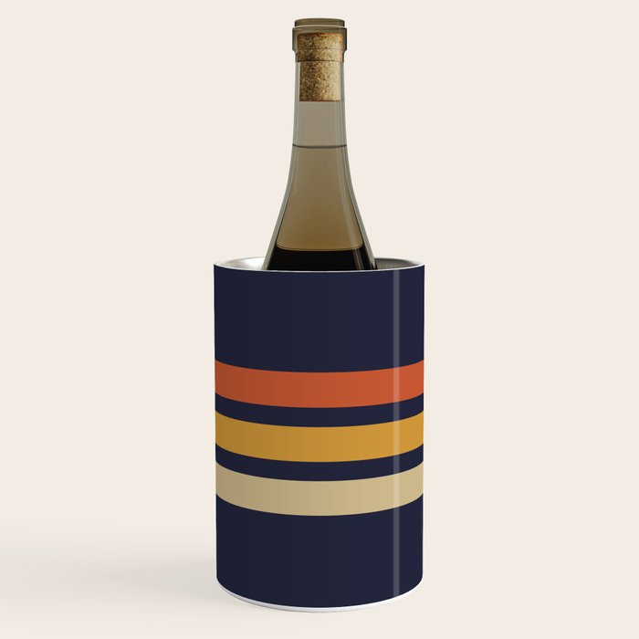 Vintage Retro Stripes Wine Chiller Gallery Image 1