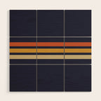 Vintage Retro Stripes Wood Wall Art Gallery Image 1