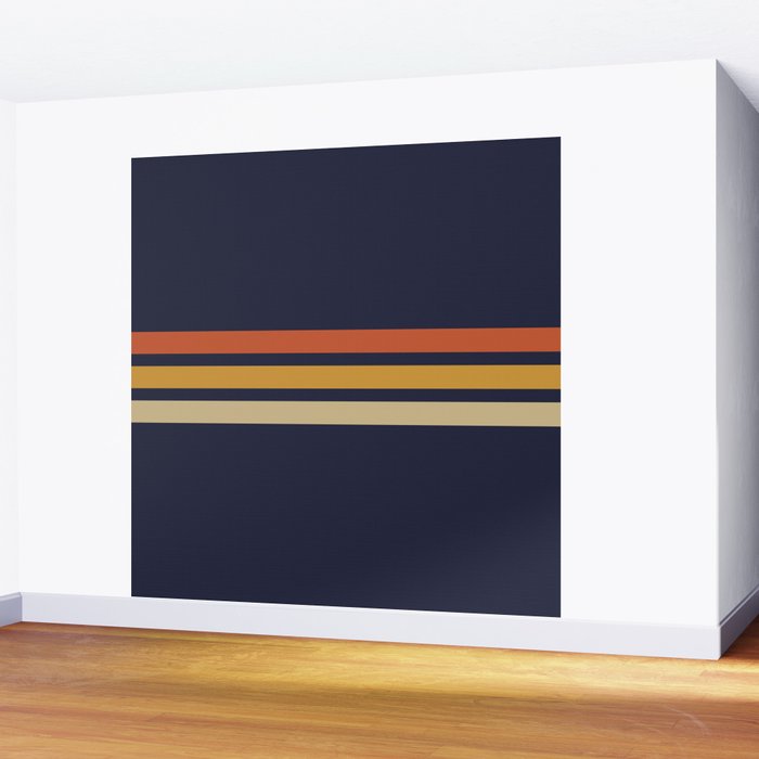 Vintage Retro Stripes Wall Mural Gallery Image 2