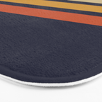 Vintage Retro Stripes Bath Mat Gallery Image 3