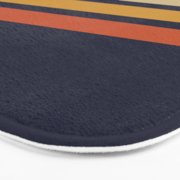 Vintage Retro Stripes Bath Mat Gallery Image 3