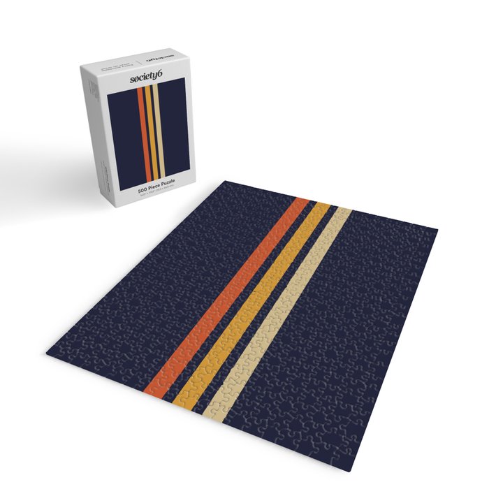 Vintage Retro Stripes Jigsaw Puzzle Gallery Image 2