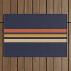 Vintage Retro Stripes Outdoor Rug Gallery Image 1