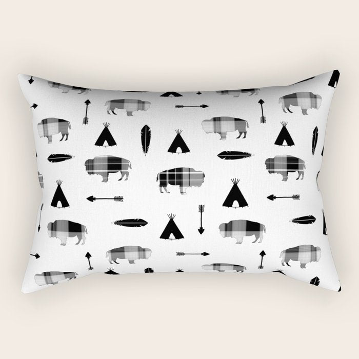 Buffalo Tribe Rectangular Pillow Gallery Image 1