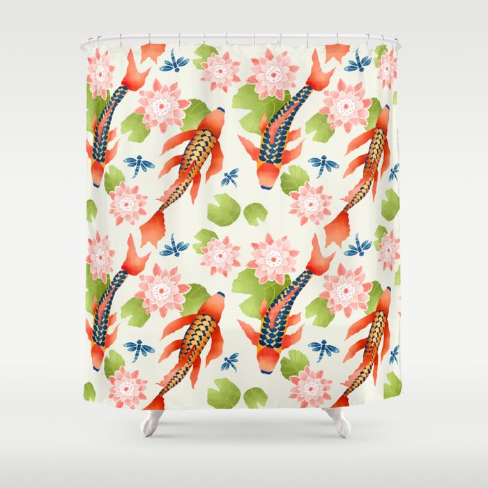Koi Pond I Shower Curtain Gallery Image 1