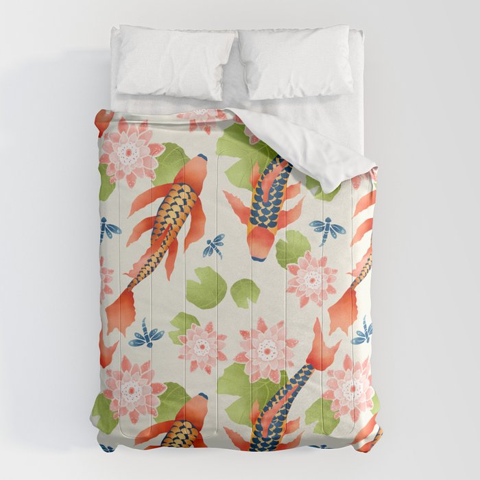 Koi Pond I Comforter Gallery Image 1
