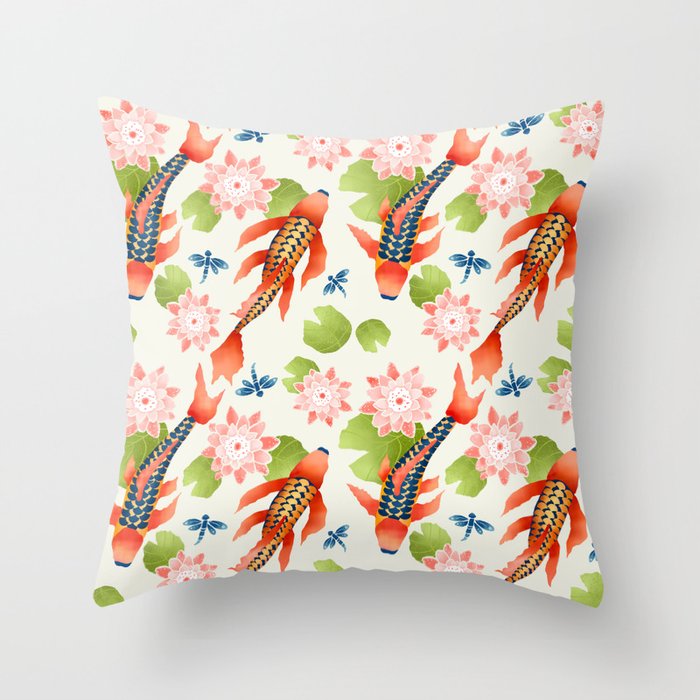Koi Pond I Throw Pillow Gallery Image 6